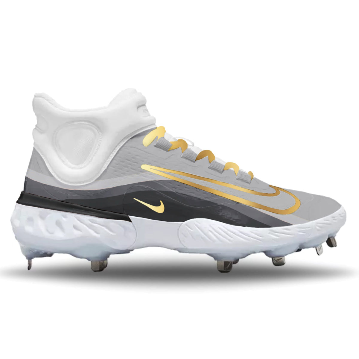 "Gold Horizon" Nike Alpha Huarache Elite 4 Mid Cleats