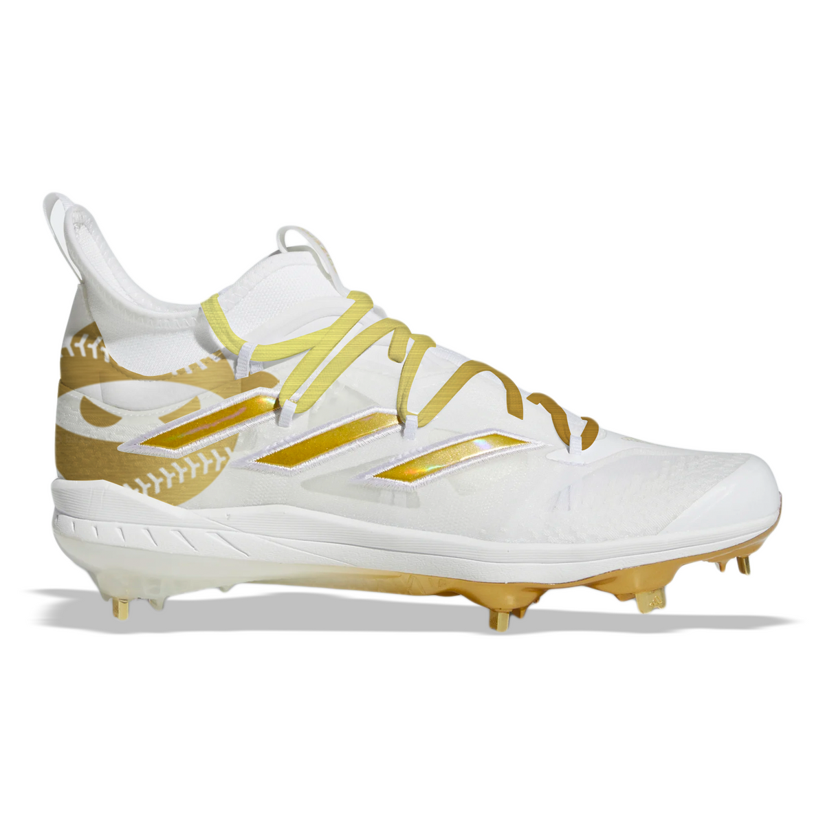 "Gold Pitching Ninja" Adidas Adizero Afterburner NWV Cleats
