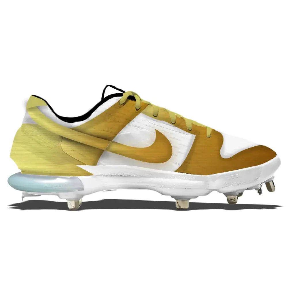 "Gold & White Dunk" Nike Force Zoom Trout 7 Pro Cleats