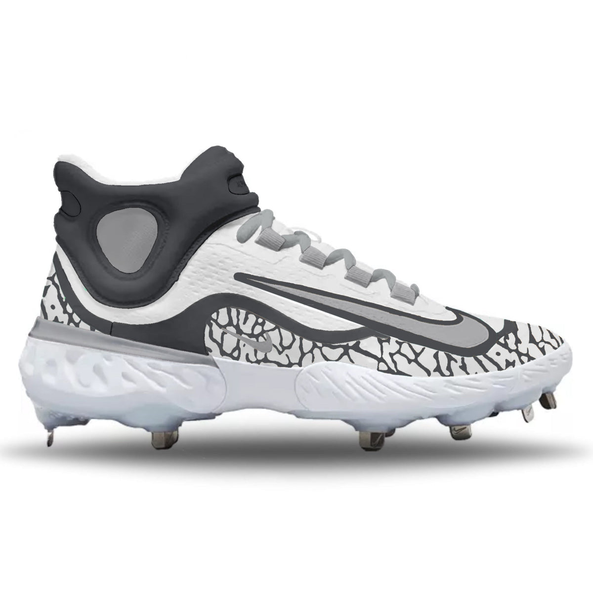 "Graphite Gray" Nike Alpha Huarache Elite 4 Mid Cleats