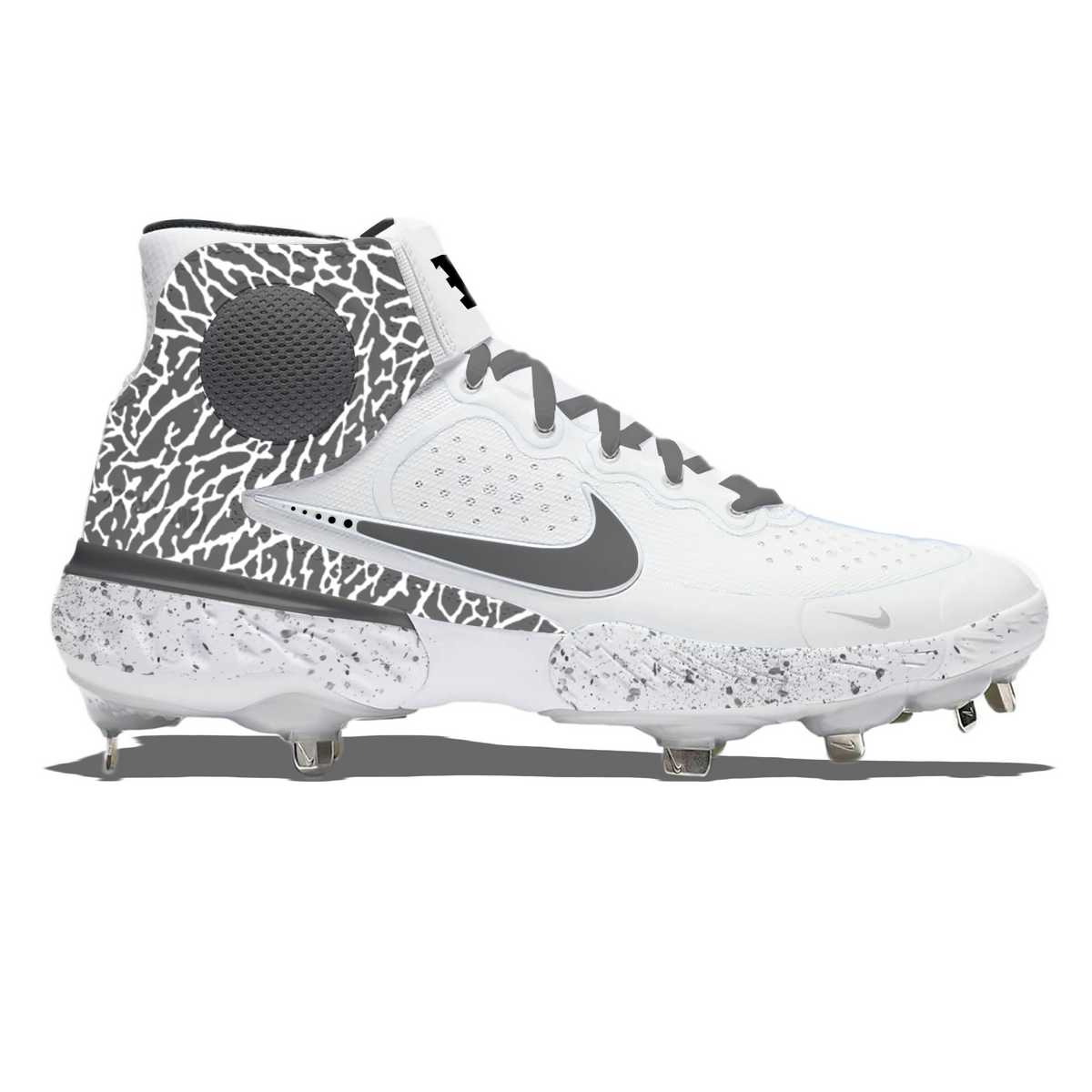 "Gray Elephant" Nike Alpha Huarache Elite 3 Mid Cleats