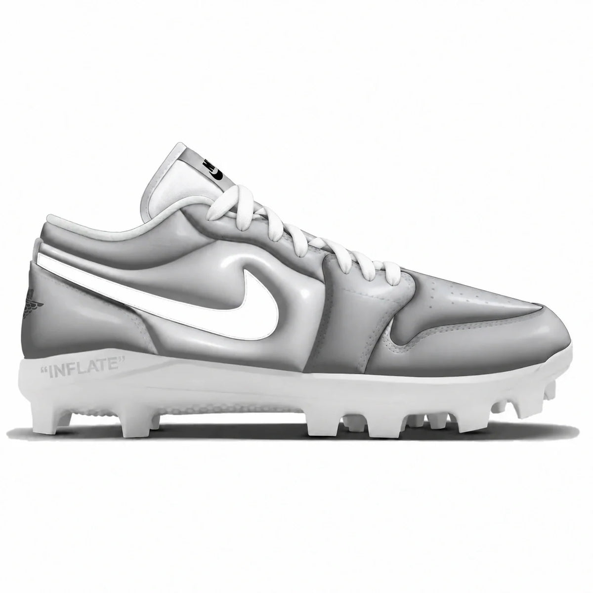 Jordan 1 Retro Cleats color "Gray INFLATE"