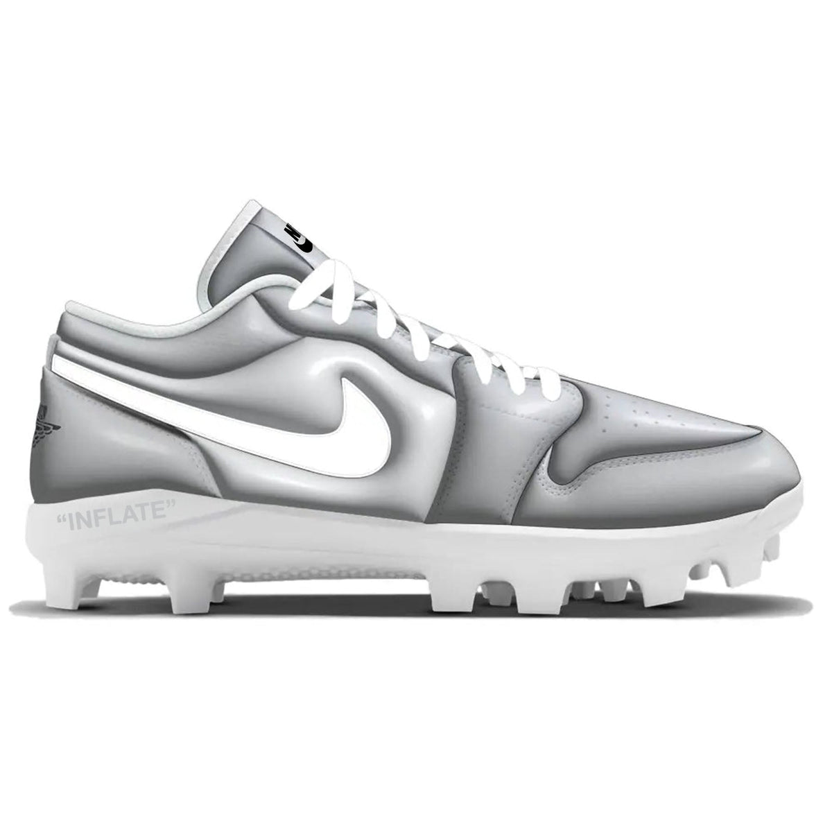 "Gray INFLATE" Jordan 1 Retro Cleats