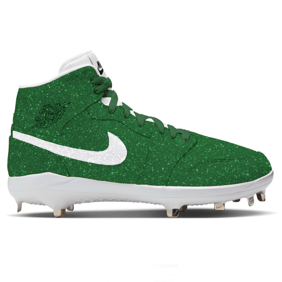 "Green Glitter" Jordan 1 Retro Cleats