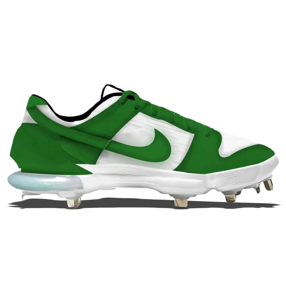 "Green & White Dunk" Nike Force Zoom Trout 7 Pro Cleats