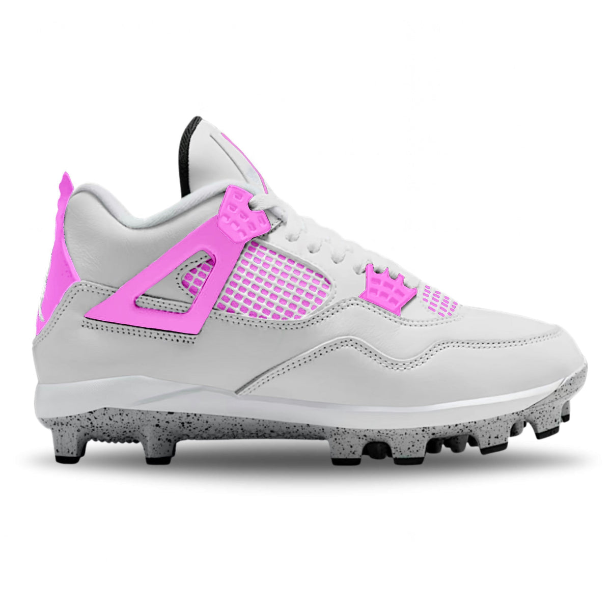 "Hot Pink" Jordan 4 Retro MCS Cleats