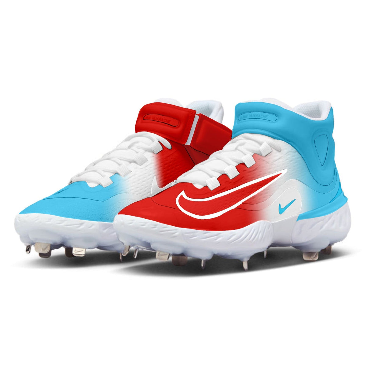 "Ice Pop" Nike Alpha Huarache Elite 4 Mid Cleats