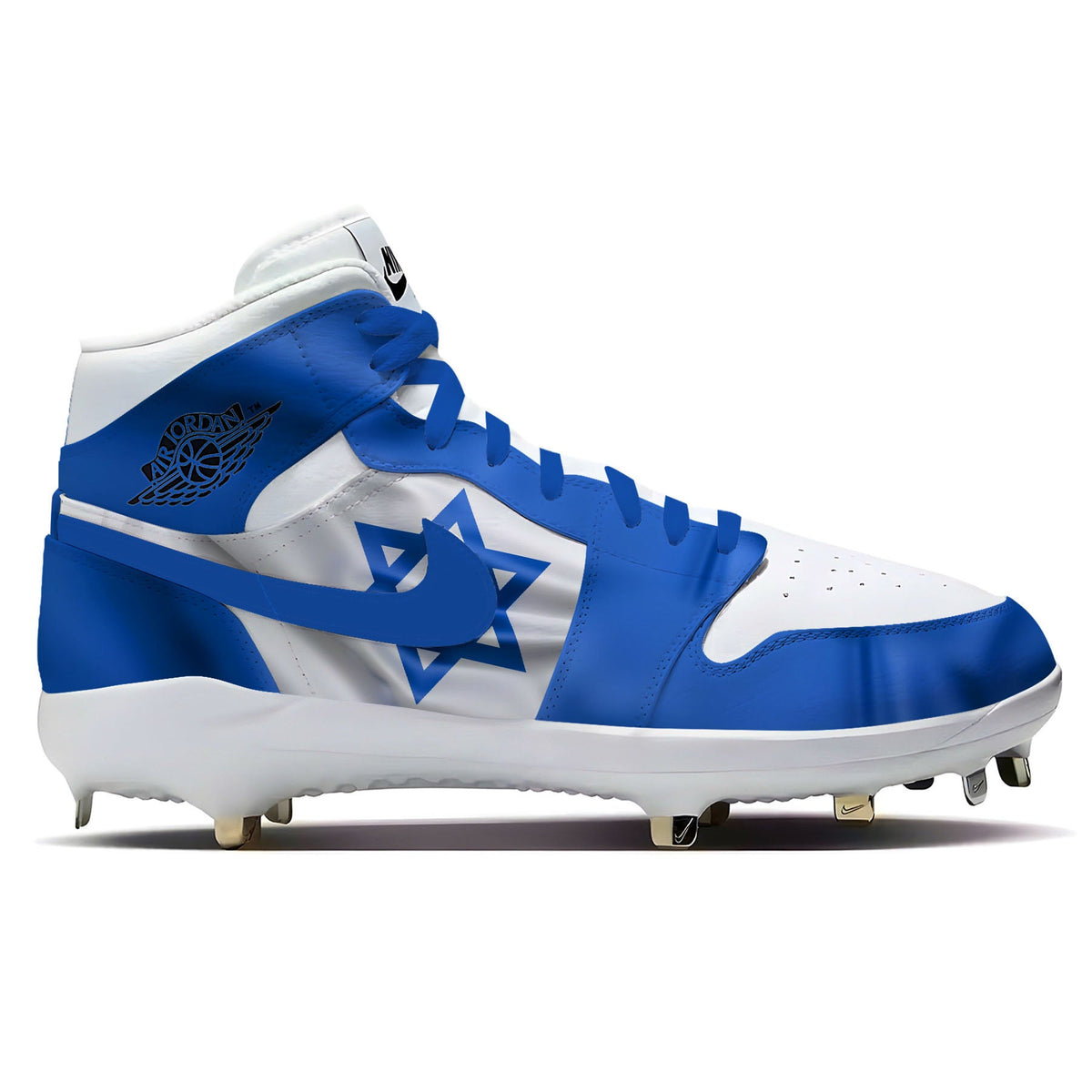 "Israel Waving Flag" Jordan 1 Retro Cleats