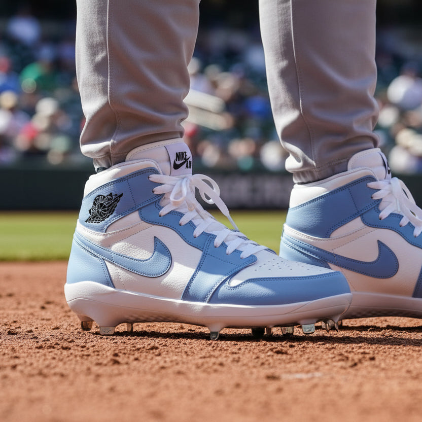 "UNC" Jordan 1 Retro Cleats