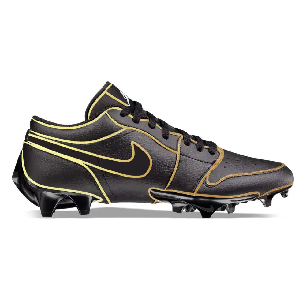 "Gold Lines” Jordan 1 Vapor Edge Low Cleats