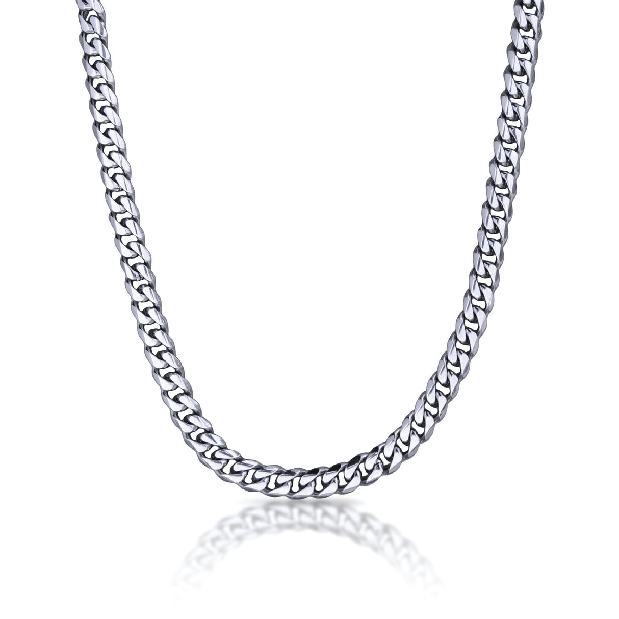 9mm Cuban Link Chain Necklace - Stainless Steel - Pro Game Sports
