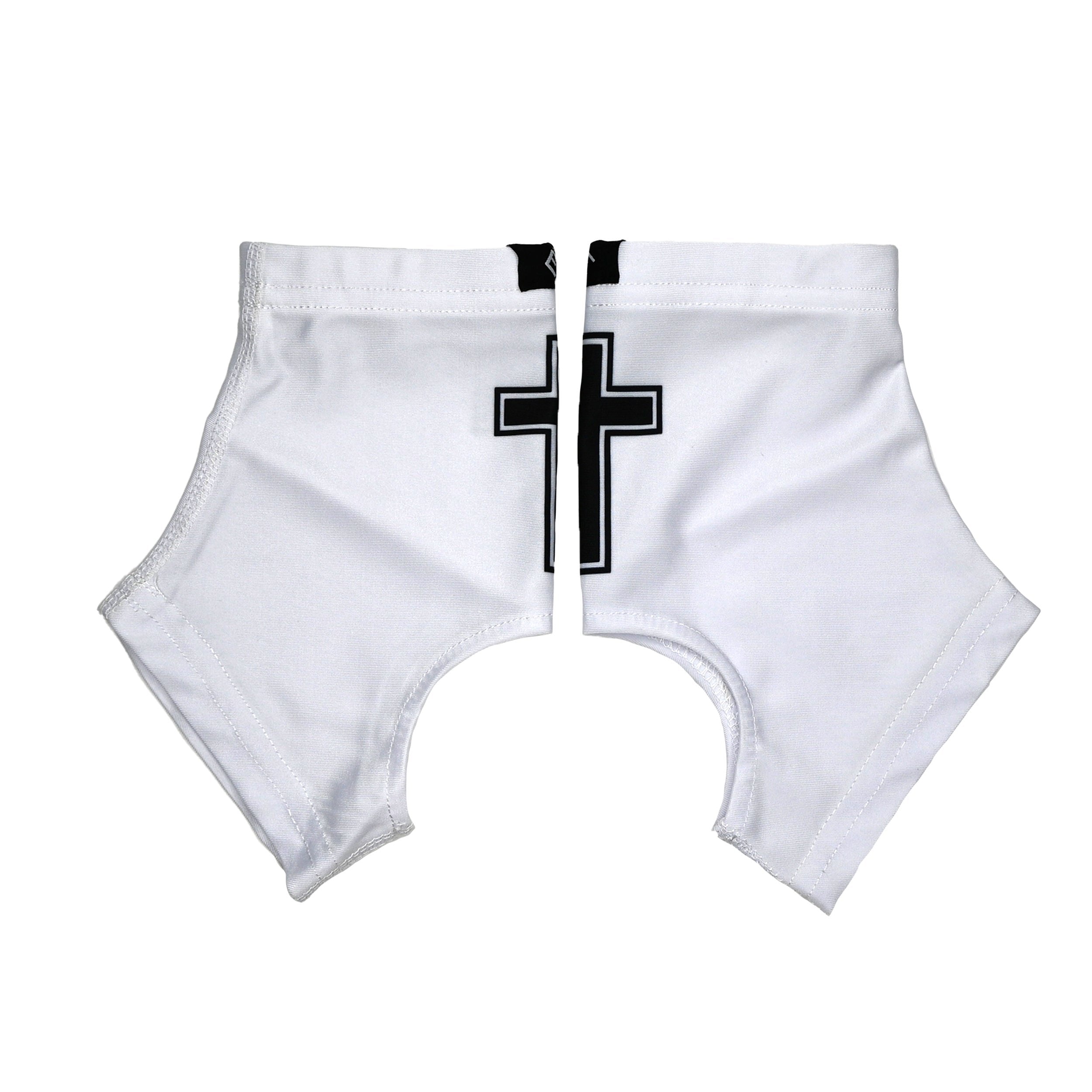 Faith Cross White Cleat Covers (Spats)