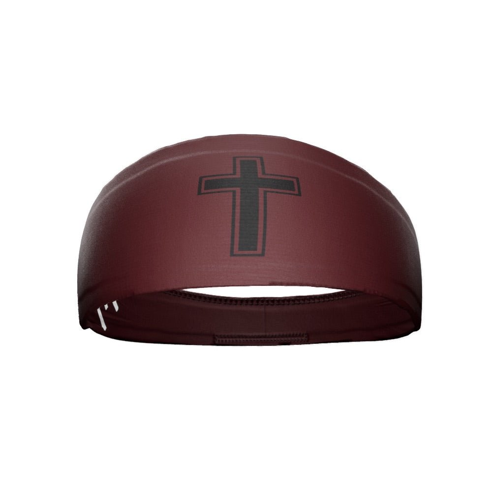 Faith Cross Maroon Headband - Pro Game Sports