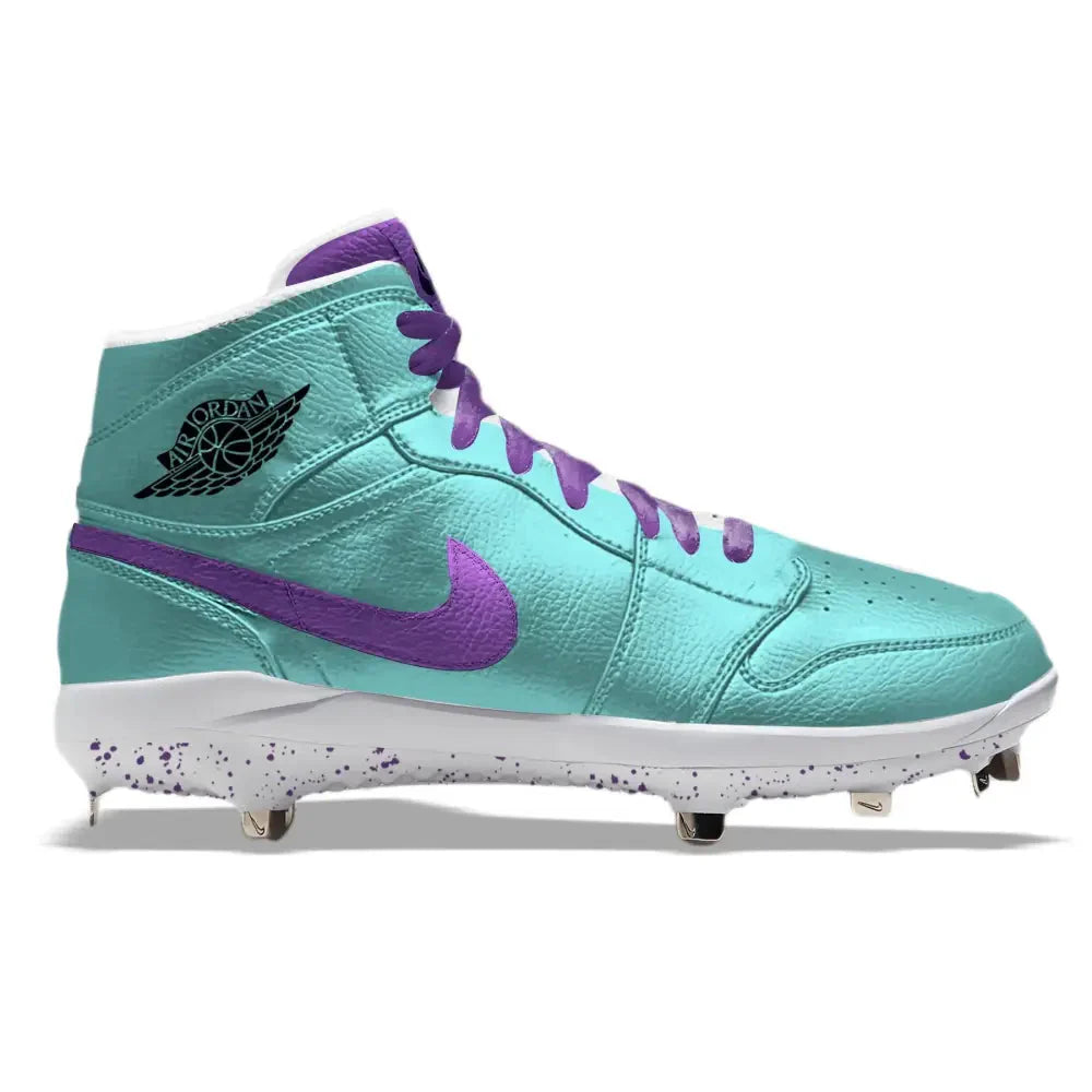 "Metallic Charlotte" Jordan 1 Retro Cleats