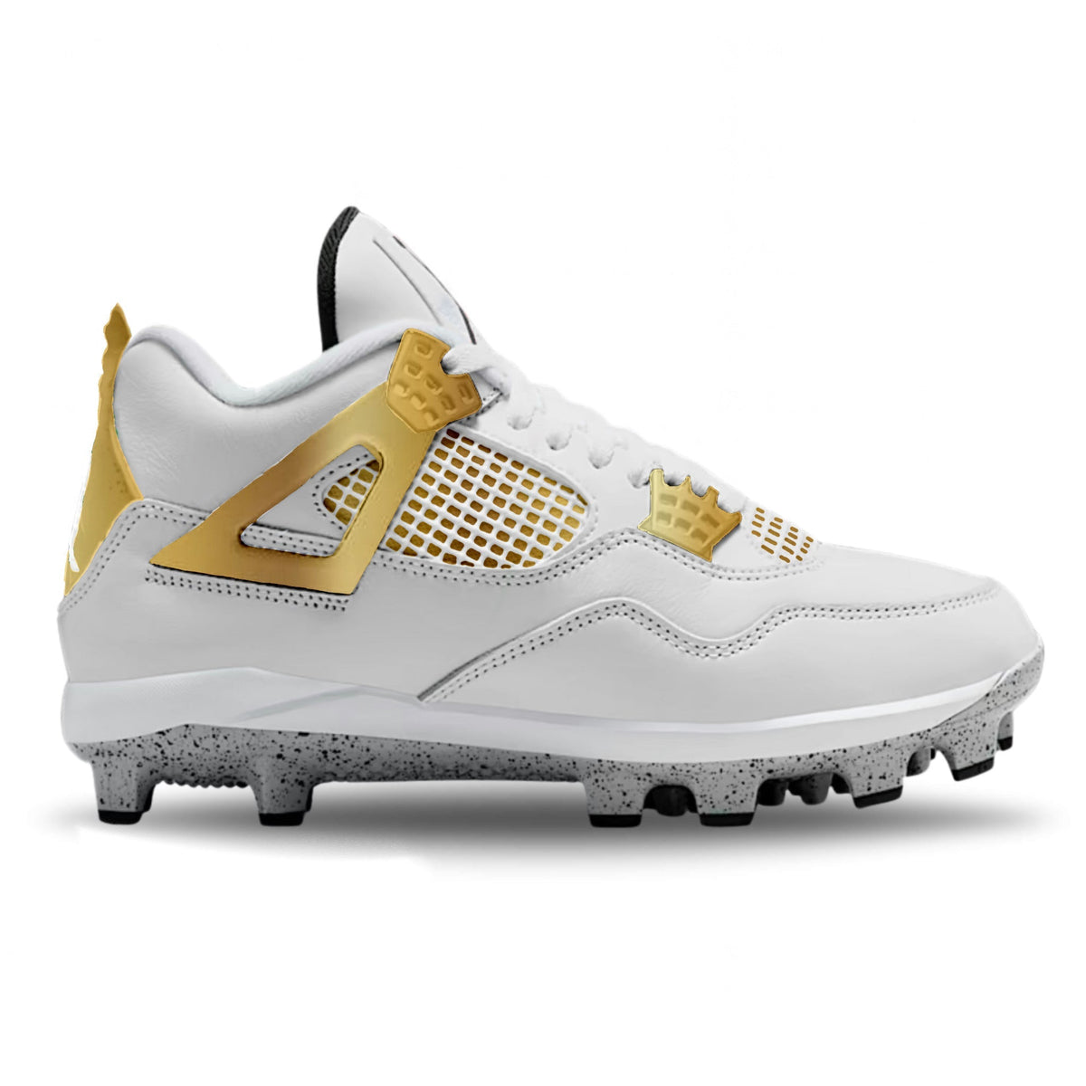 "Metallic Gold" Jordan 4 Retro MCS Cleats