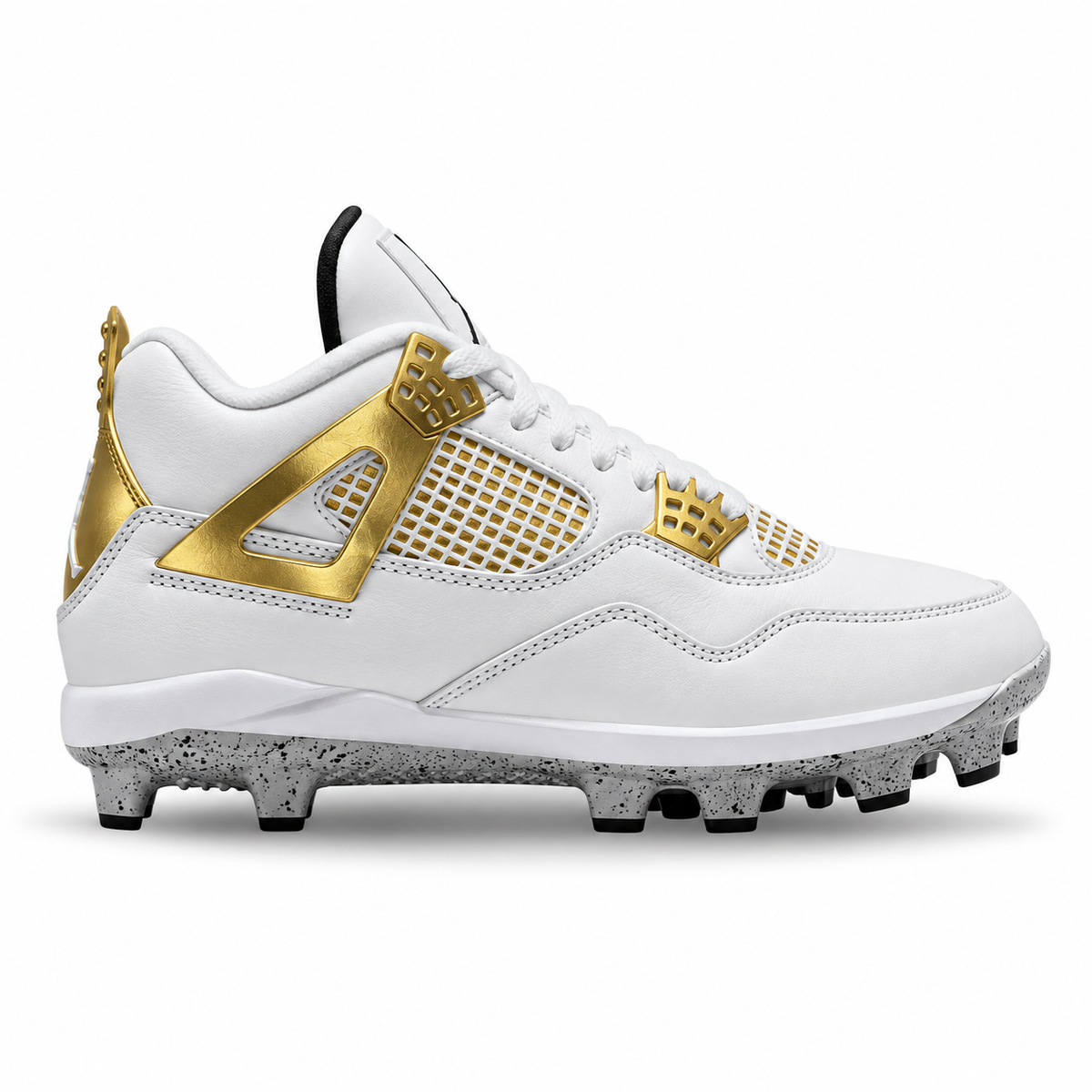 "Metallic Gold" Jordan 4 Retro MCS Cleats