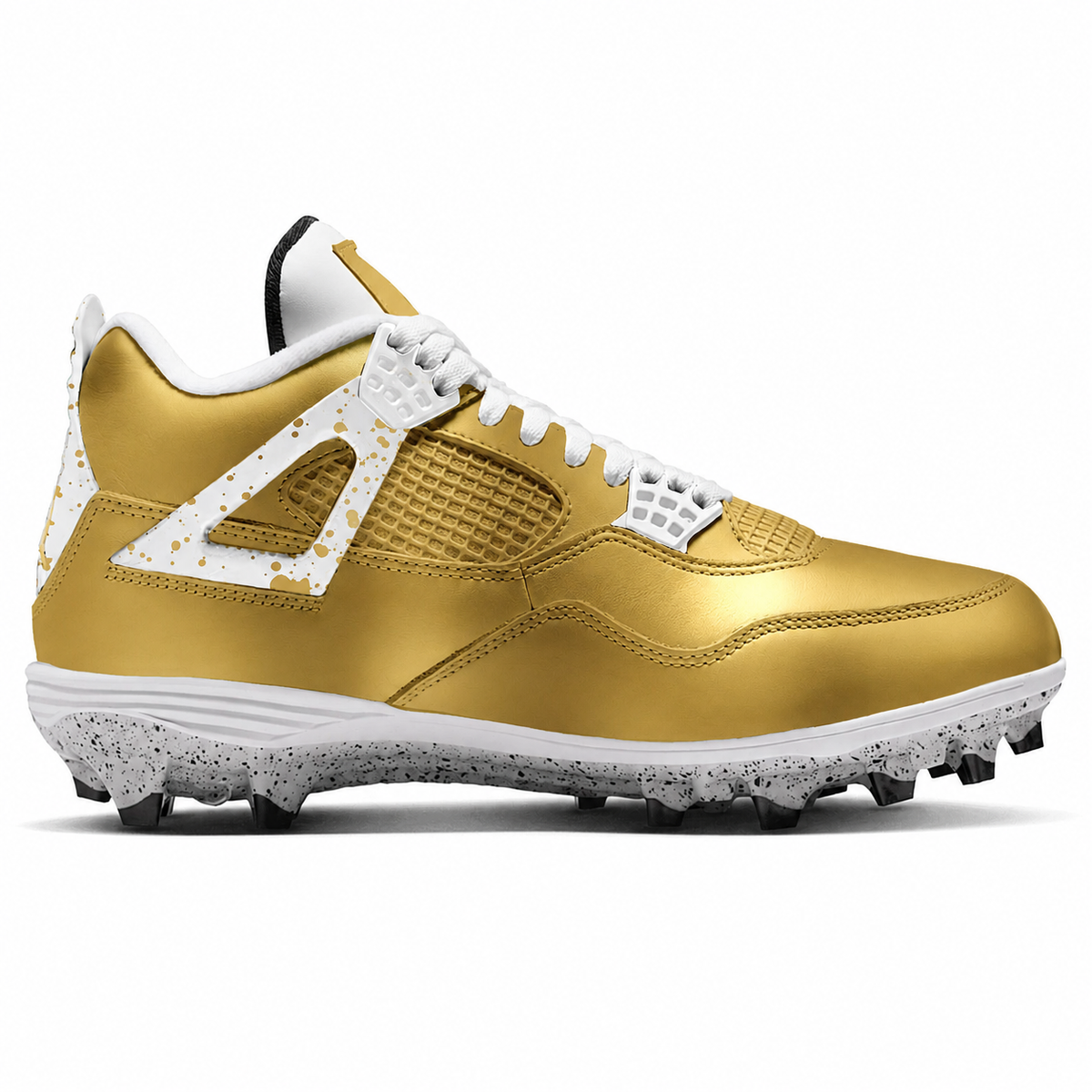 "Metallic Gold" Jordan 4 Retro TD Football Cleats