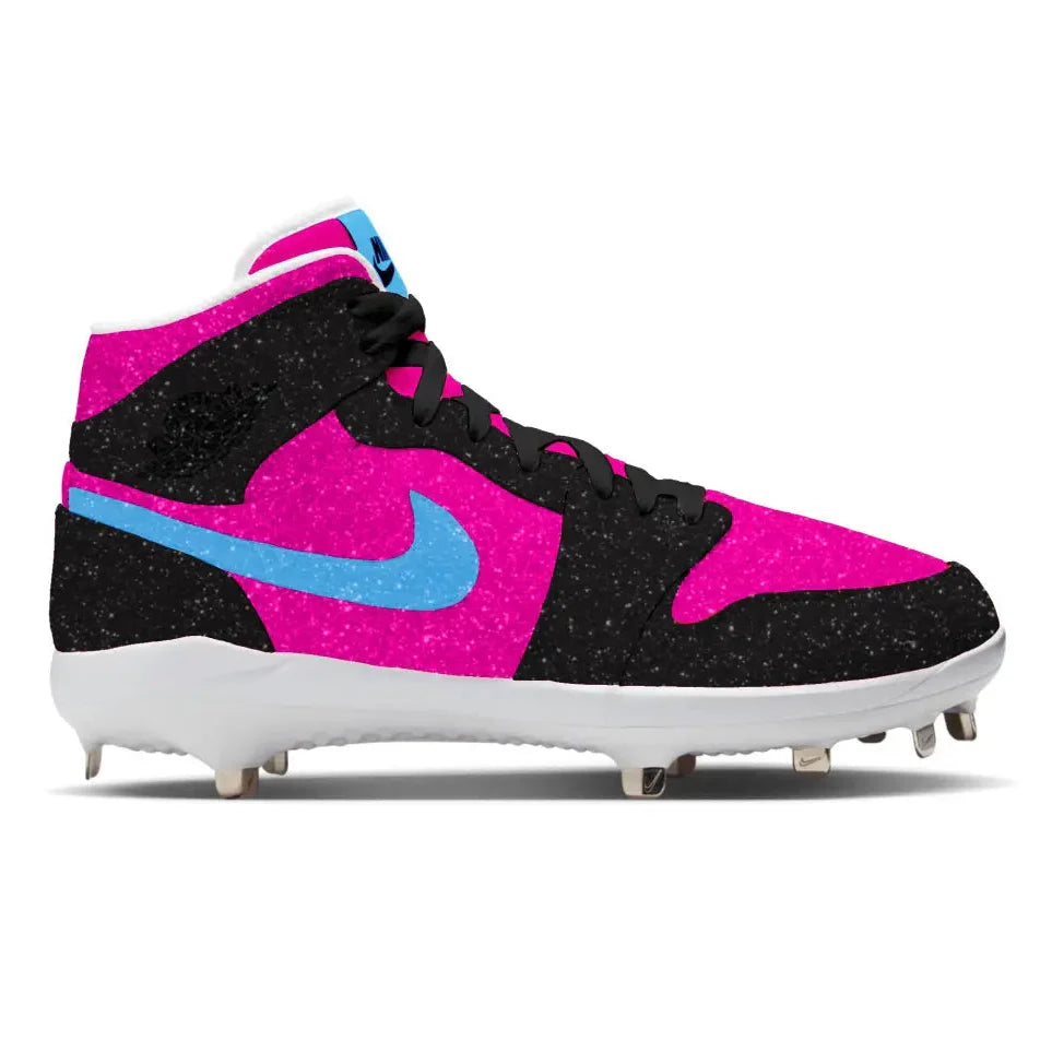 "Miami Glitter Alternate" Jordan 1 Retro Cleats