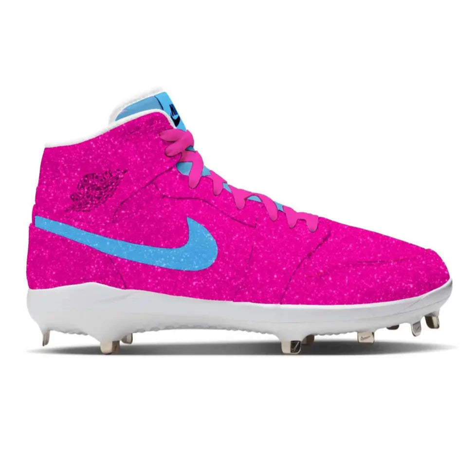 "Miami Glitter" Jordan 1 Retro Cleats