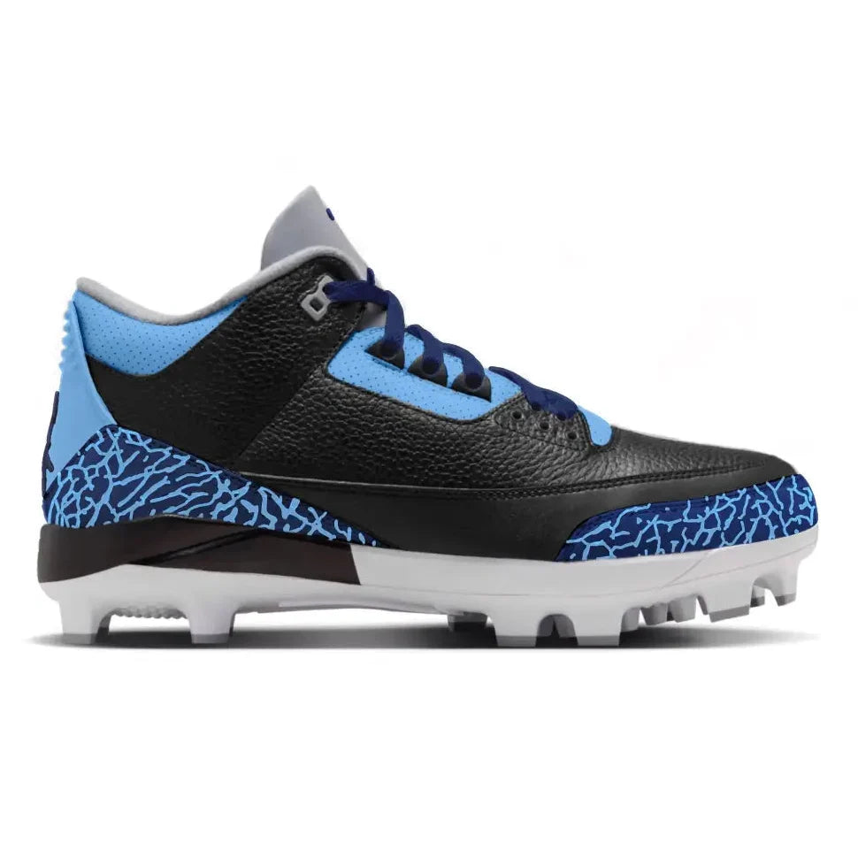 "Midnight Carolina" Jordan 3 Retro MCS Cleats