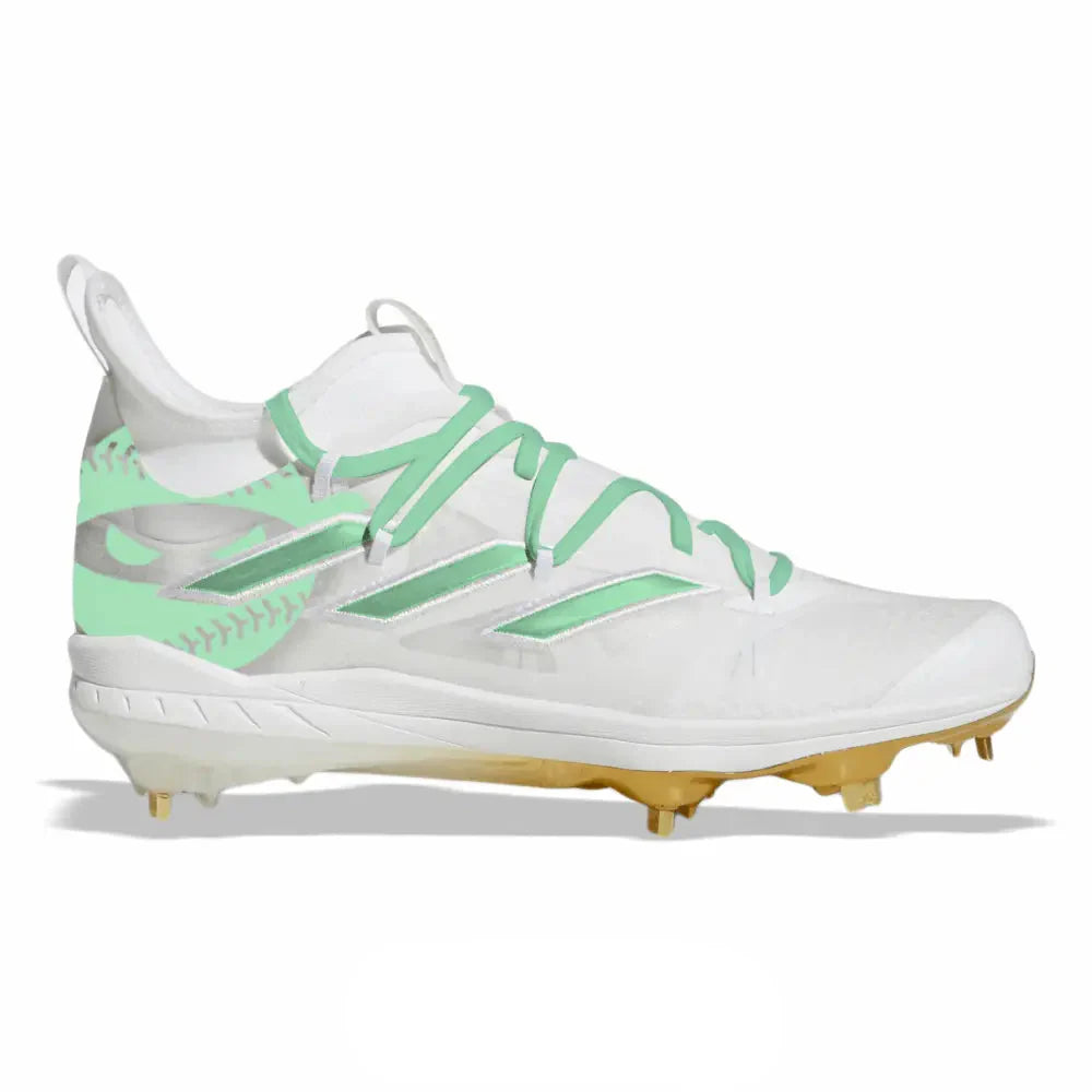"Mint Pitching Ninja" Adidas Adizero Afterburner NWV Cleats - Size 6.5 Metal