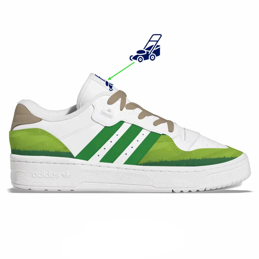 “Mow Your Lawn Stripes 2.0" Adidas Rivalry Low Shoes