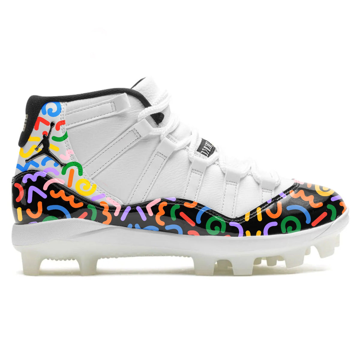 "Multicolor Doodles" Jordan 11 Retro MCS Cleats