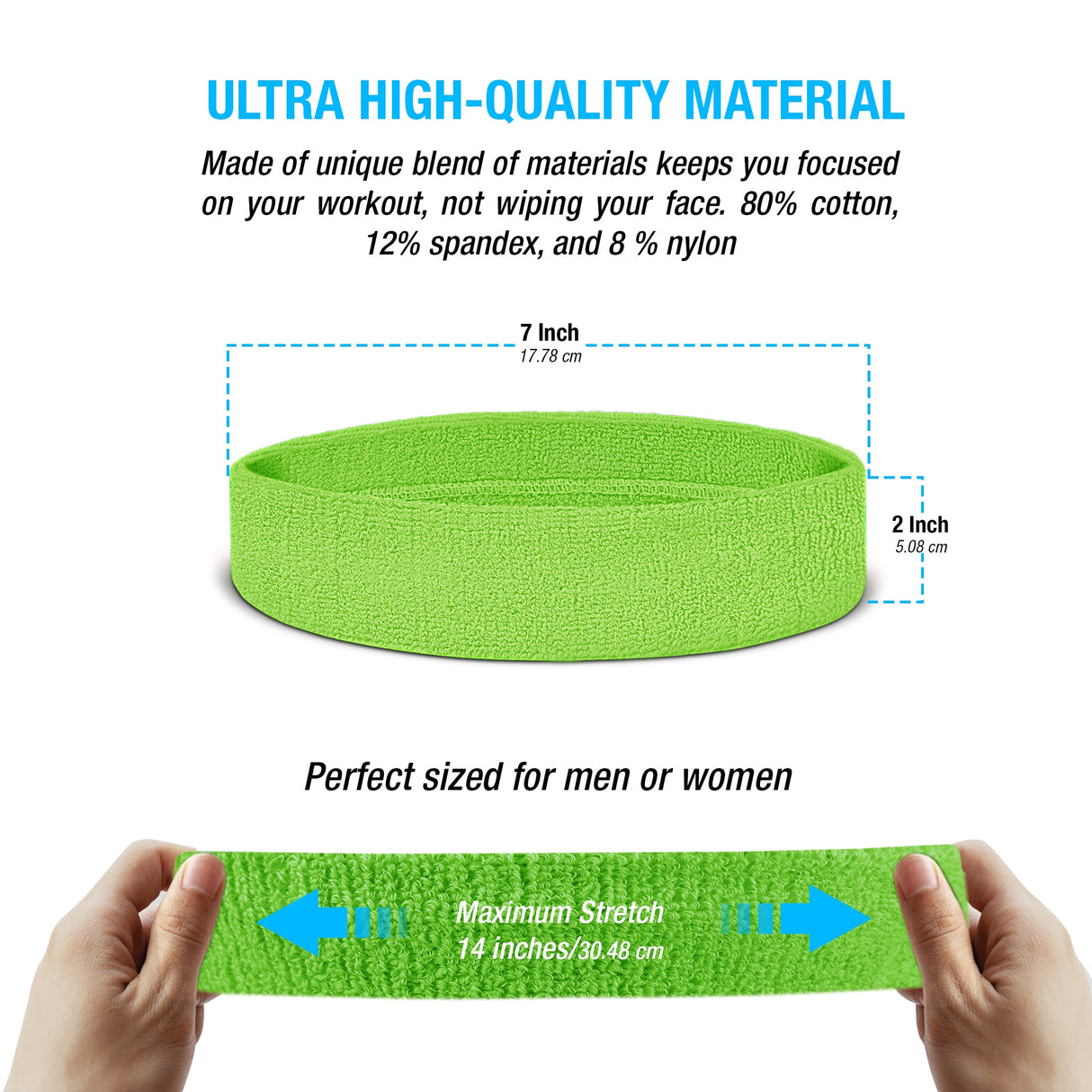 Premium Terry Cloth Cotton Sweatbands - Pro Game Sports