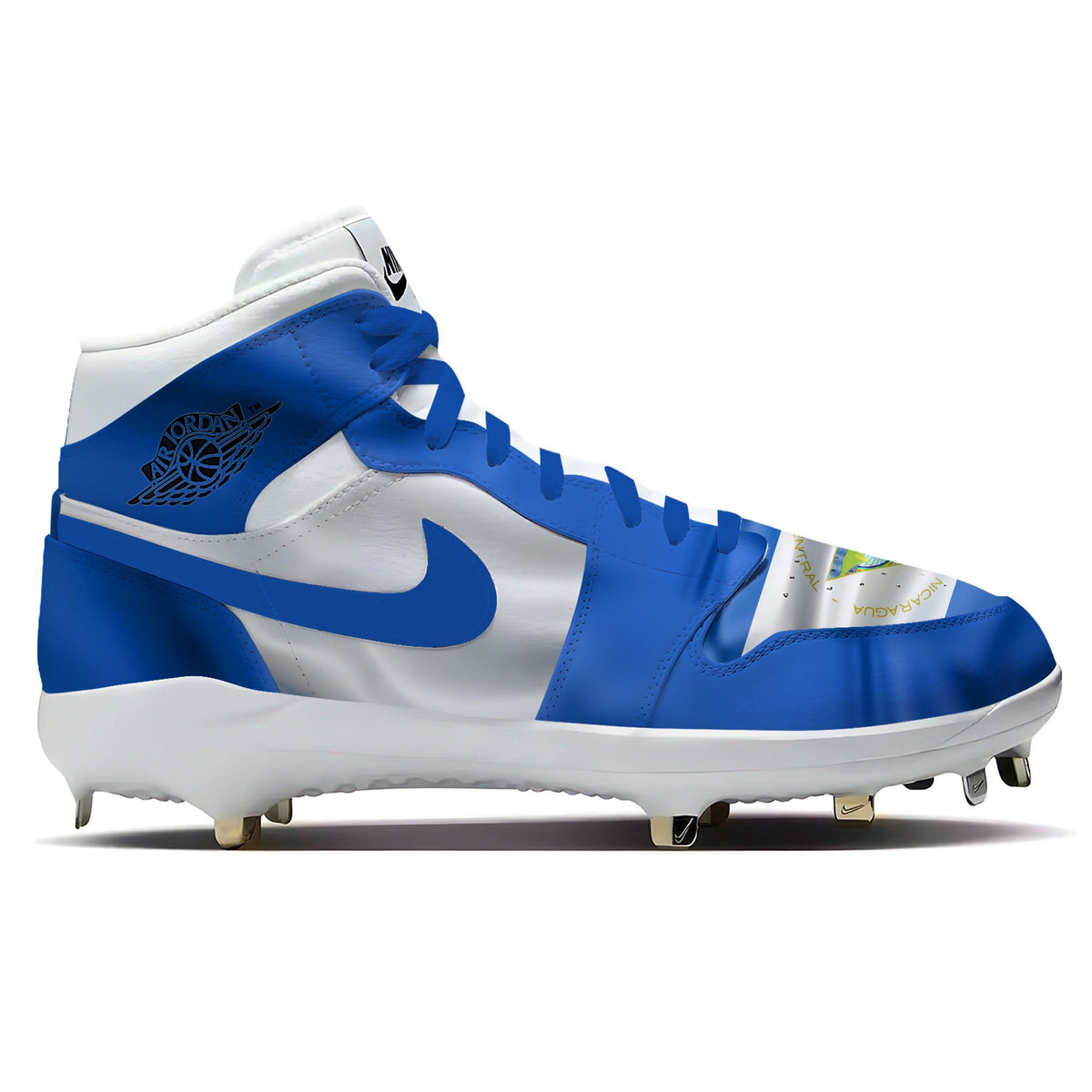 "Nicaragua Waving Flag" Jordan 1 Retro Cleats