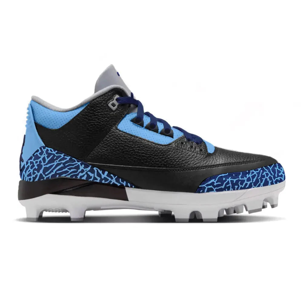 "Obsidian" Jordan 3 Retro MCS Cleats