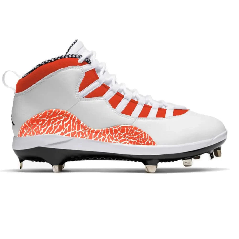 "Orange Cement” Jordan 10 Retro Cleats