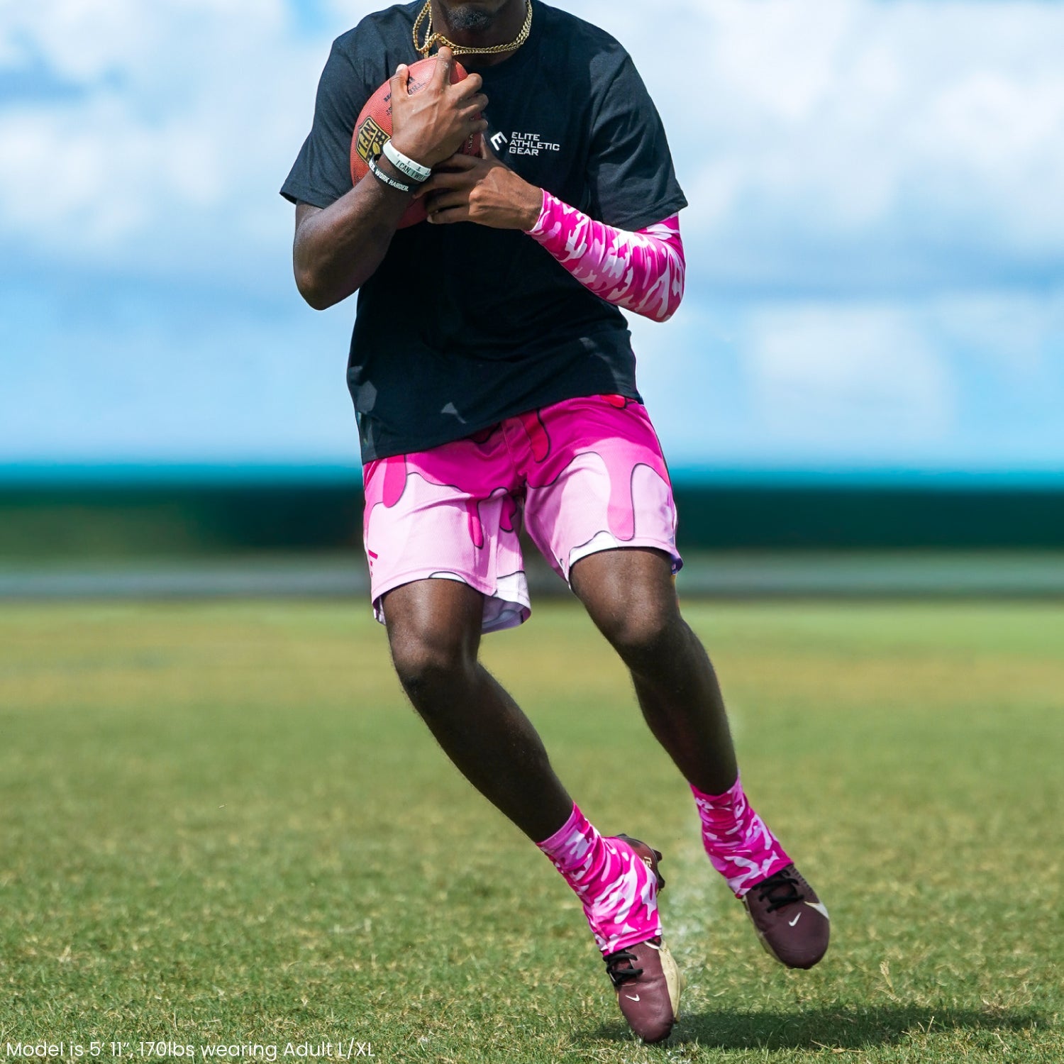 Pink Camo Breast Cancer Awareness Cross Cleat Covers (Spats)