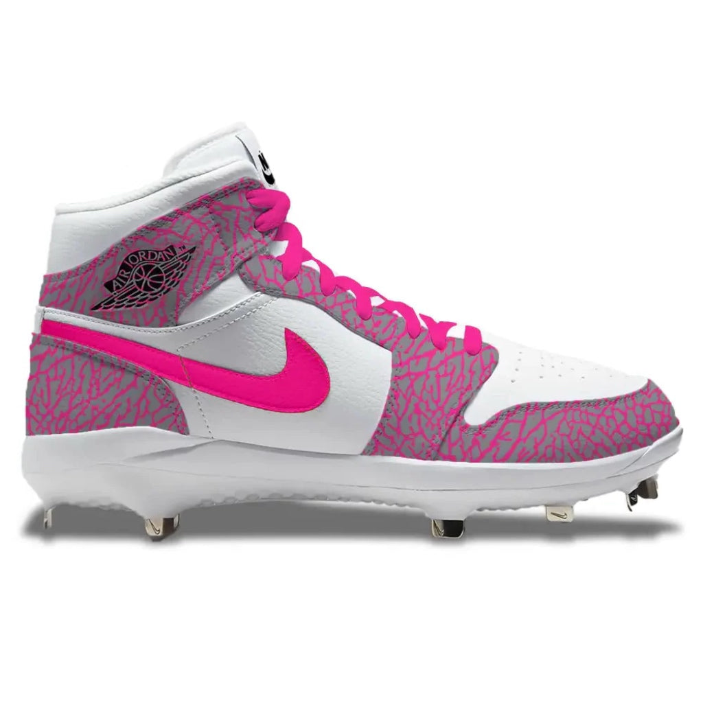 "Pink Elephant" Jordan 1 Retro Cleats