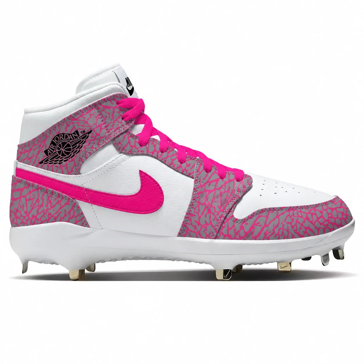 "Pink Elephant" Jordan 1 Retro Cleats