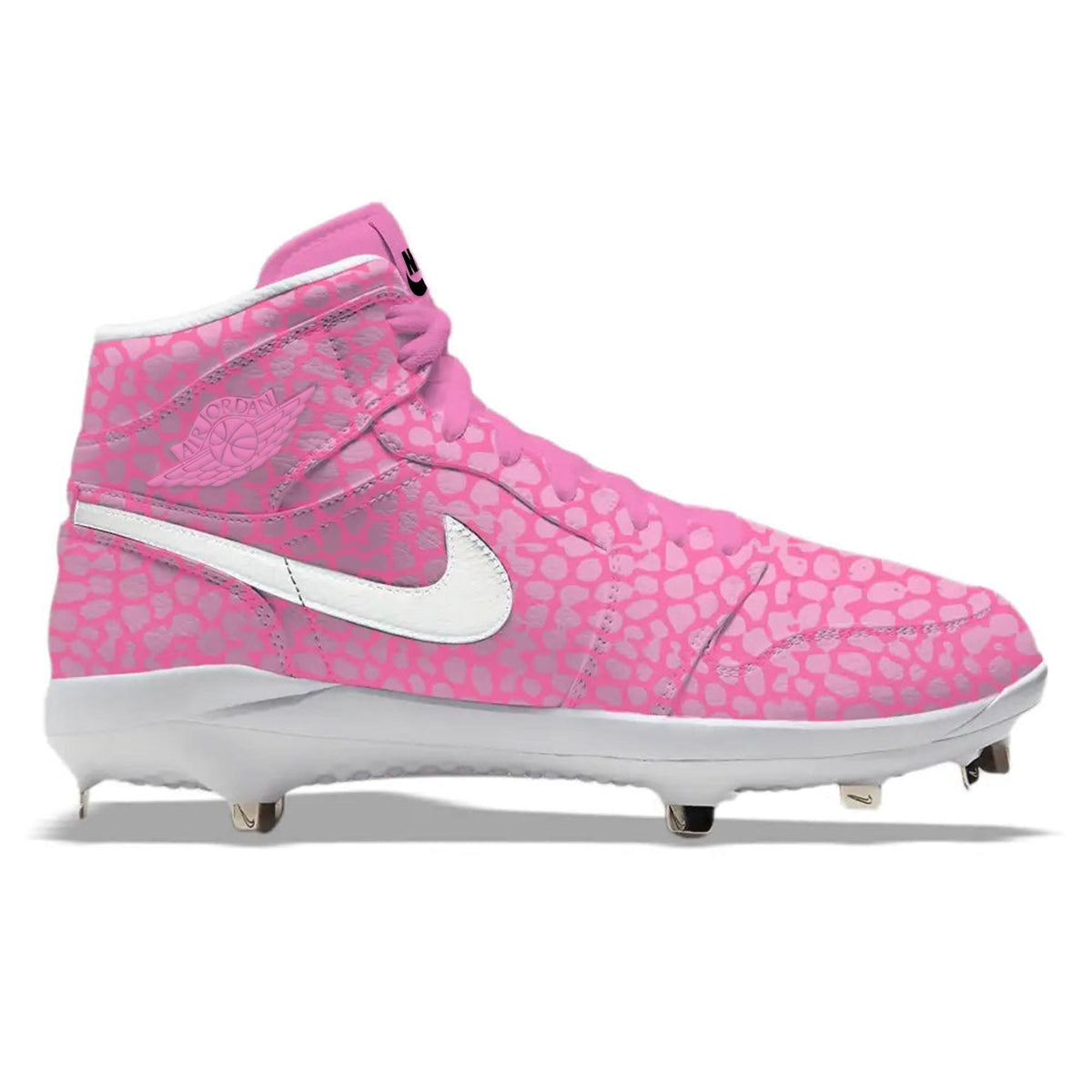 "Pink Grinch" Jordan 1 Retro Cleats
