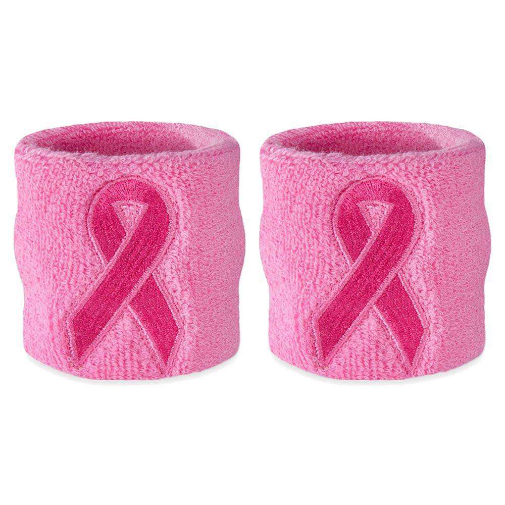Pink Ribbon Wristband Pair - Pro Game Sports