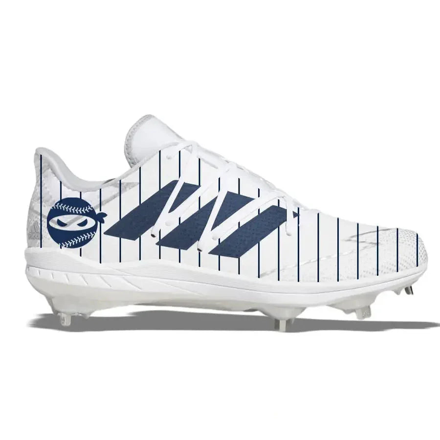 "Pitching Ninja Pinstripes" Adidas Afterburner 7 Cleats - Size 13 Men's