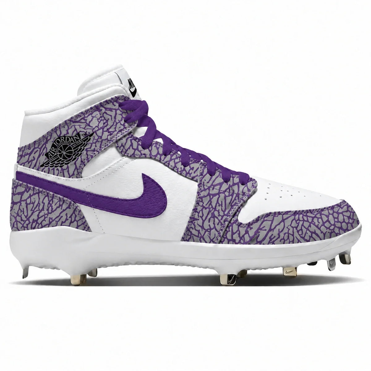 "Purple Elephant" Jordan 1 Retro Cleats