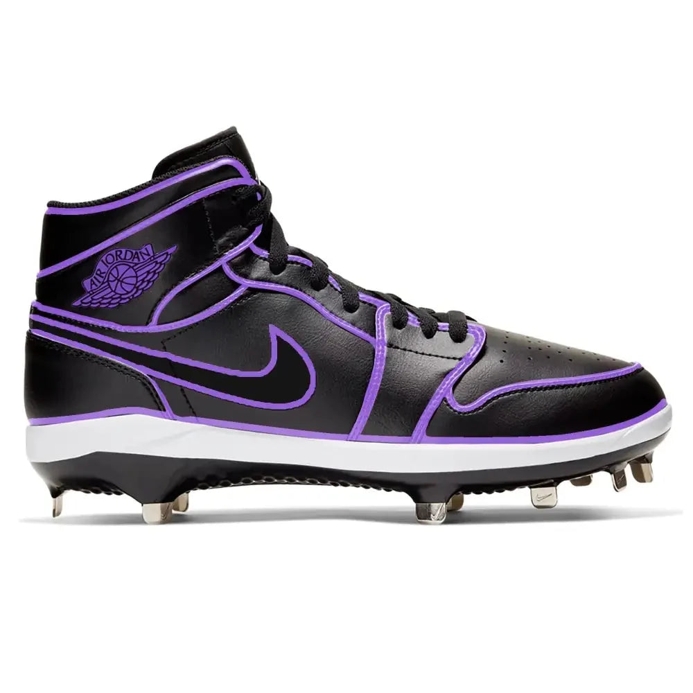 "Purple Lines" Jordan 1 Retro Cleats