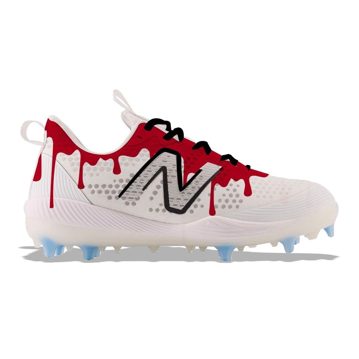 "Red Drip" New Balance FuelCell COMPv3 TPU Baseball Cleats