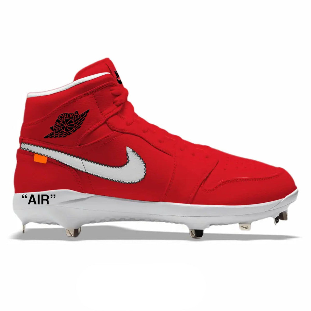 "Red Force OW" Jordan 1 Retro Cleats