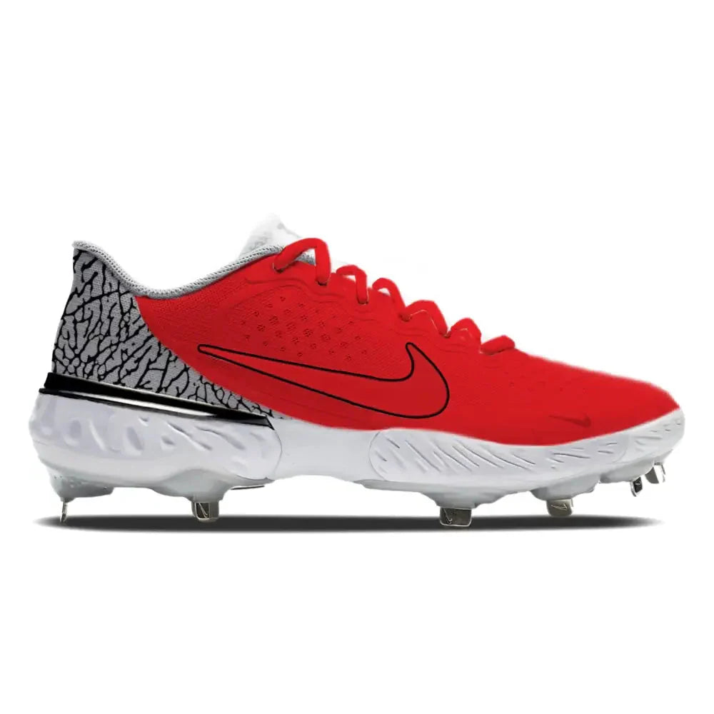 "Red Print" Nike Alpha Huarache Elite 3 Low Cleats