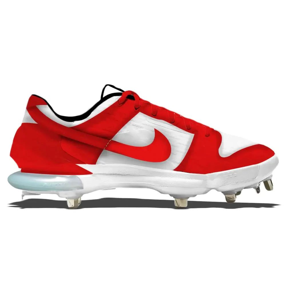 "Red & White Dunk" Nike Force Zoom Trout 7 Pro Cleats