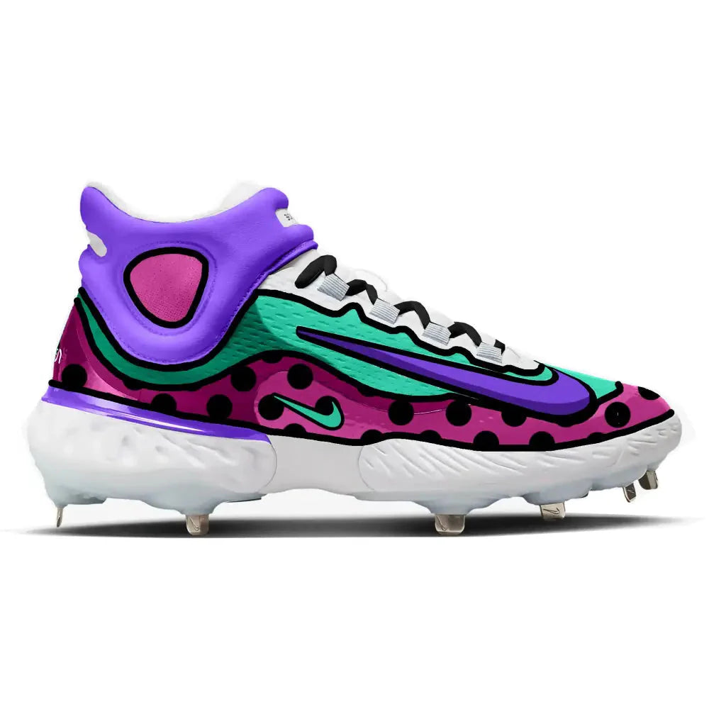 "Retro Pop" Nike Alpha Huarache Elite 4 Mid Cleats