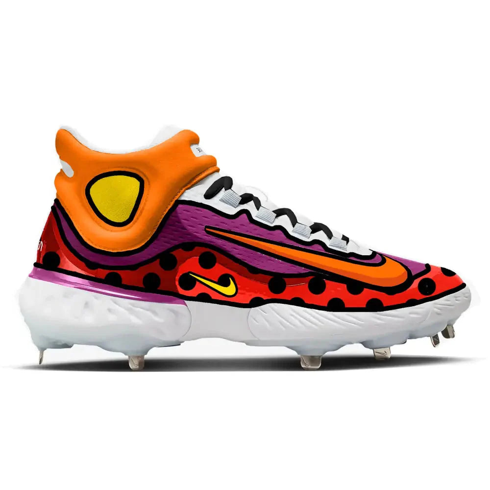 "Retro Pop" Nike Alpha Huarache Elite 4 Mid Cleats