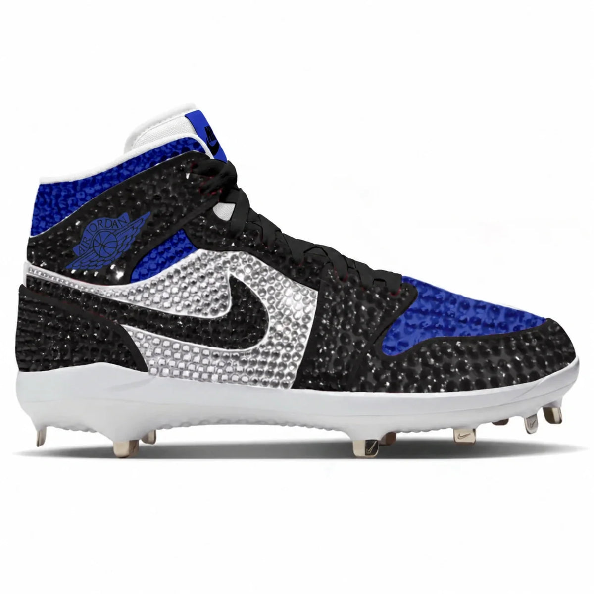 "Royal Toe Crystals" Jordan 1 Retro Cleats