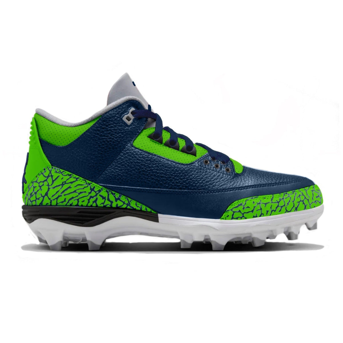 "Seattle" Jordan 3 Mid TD Cleats