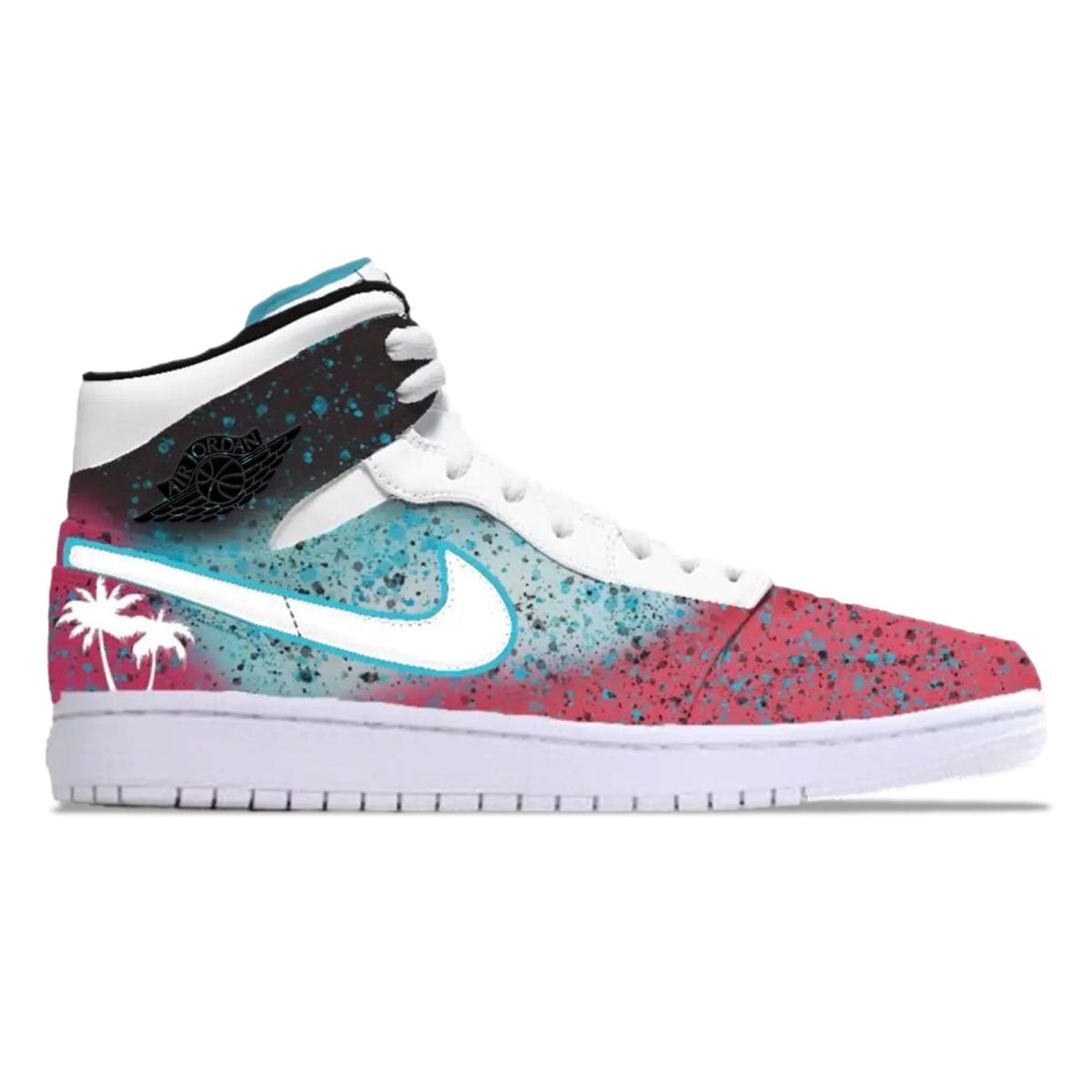 "South Beach Splatter" Jordan 1 Mid Shoes