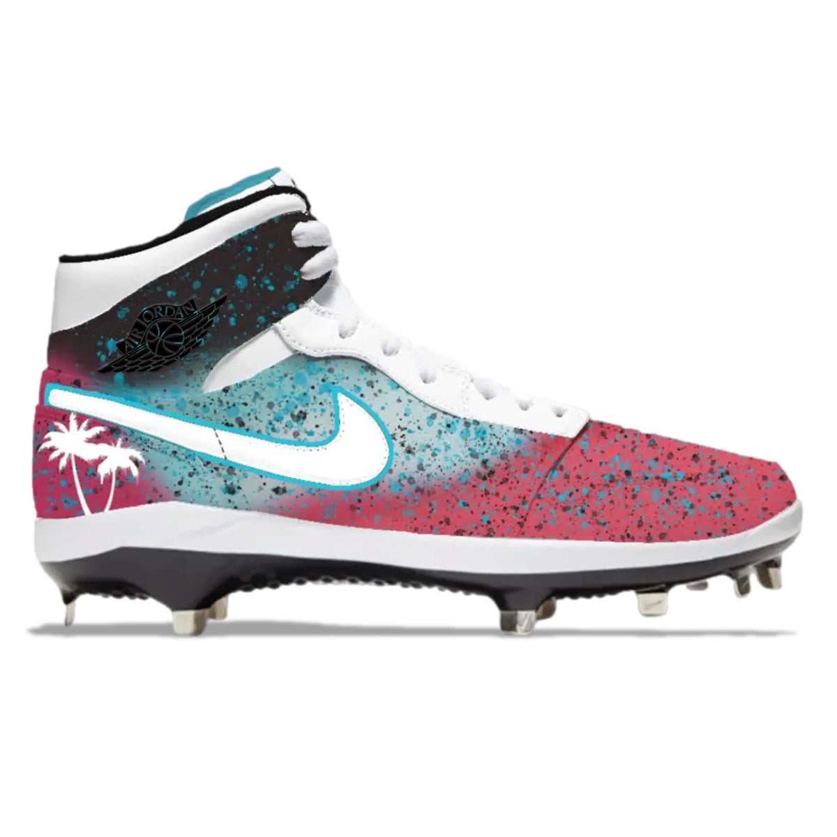 "South Beach Splatter" Jordan 1 Retro Cleats
