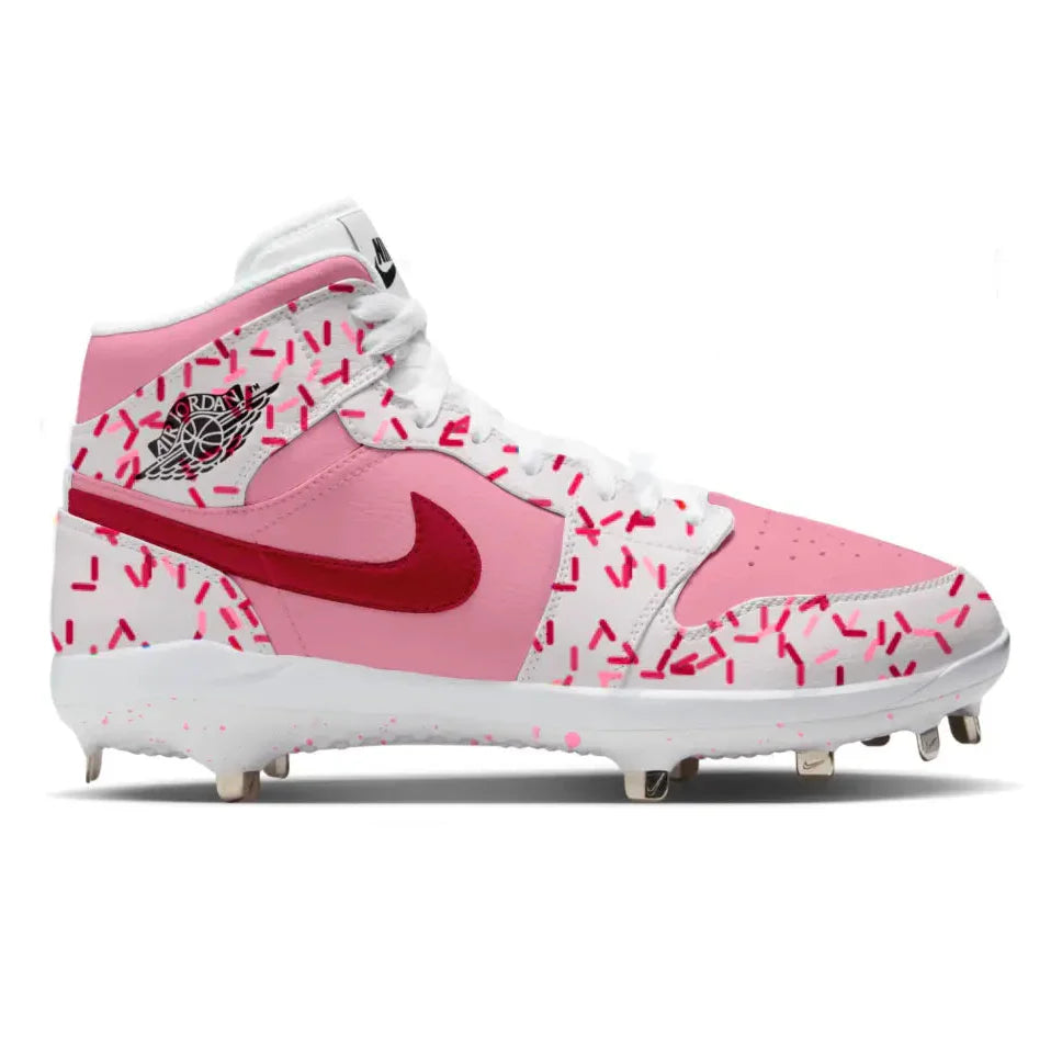 "Strawberry Sprinkles" Jordan 1 Retro Cleats